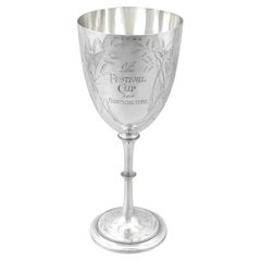 Victorian Sterling Silver Presentation Goblet / Cup