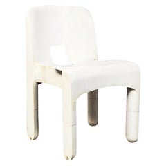 Italian Mid-Century White Absplastic Chair 860 by Joe Colombo for Kartell, 1970s
