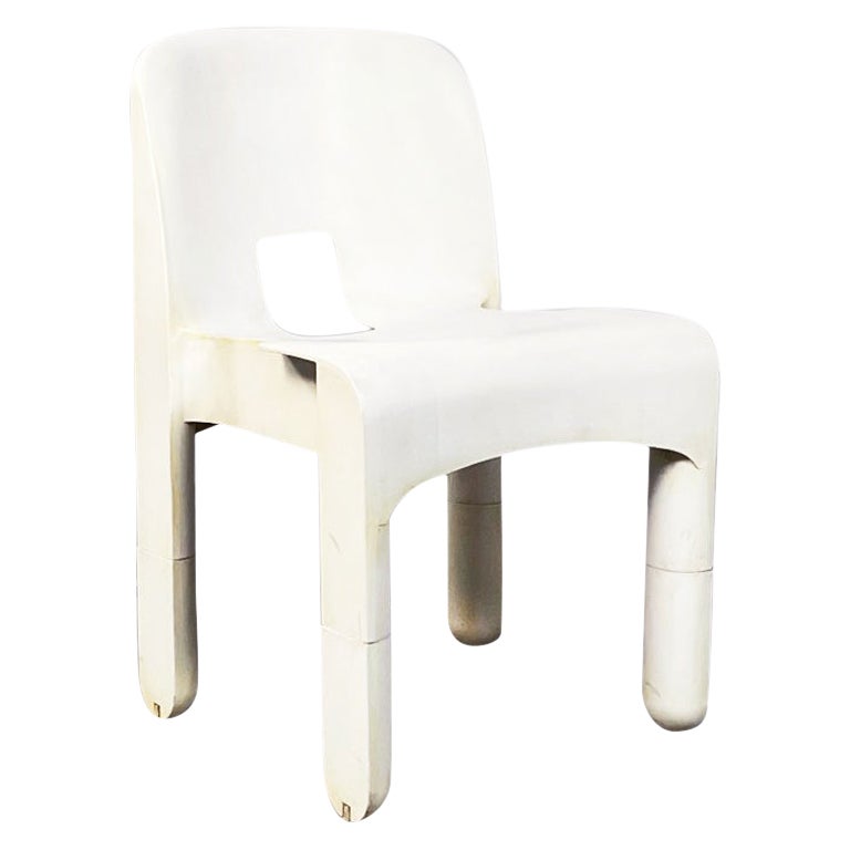 Italian Mid-Century White Absplastic Chair 860 by Joe Colombo for Kartell, 1970s For Sale