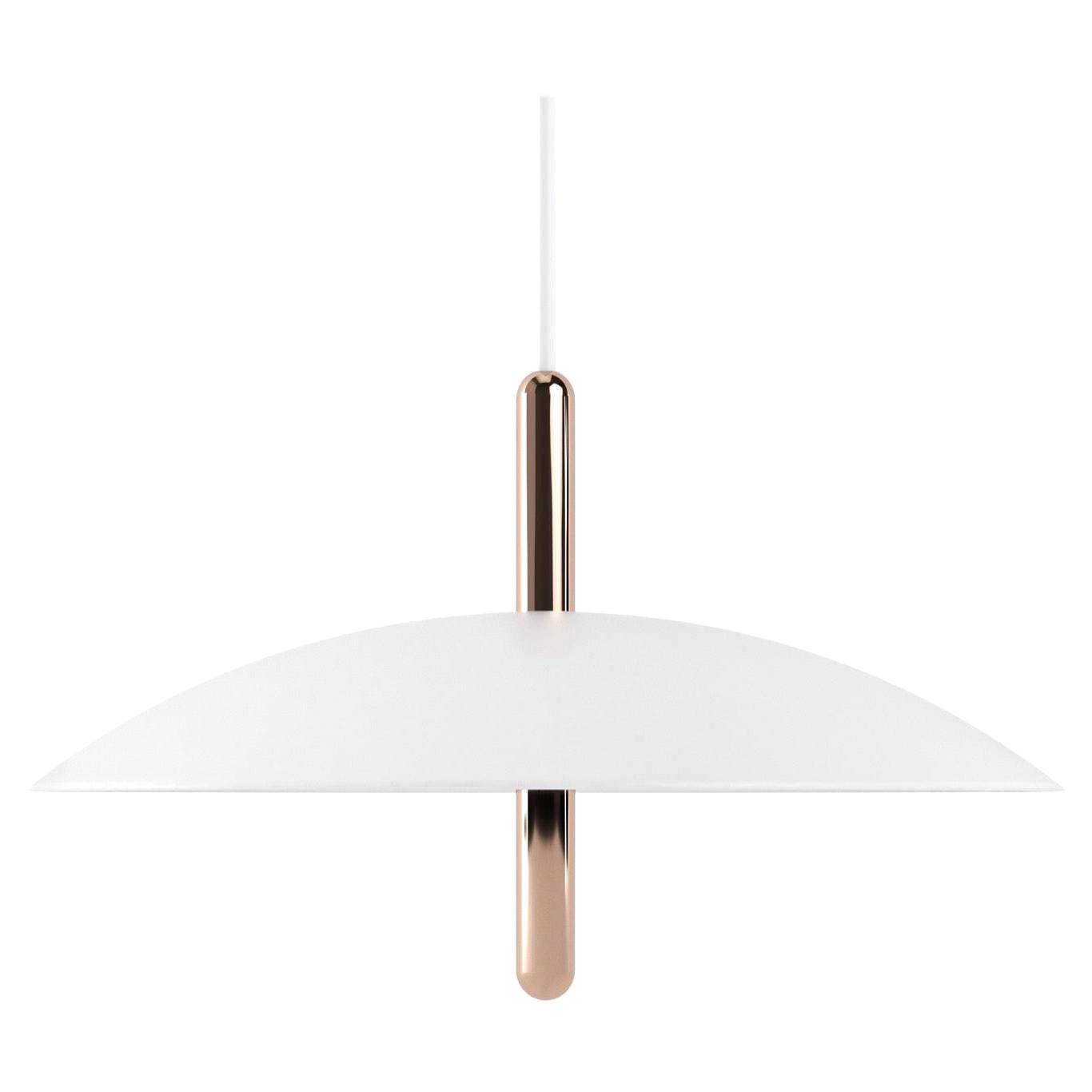 Signal Pendant Light from Souda, White & Copper, in Stock For Sale