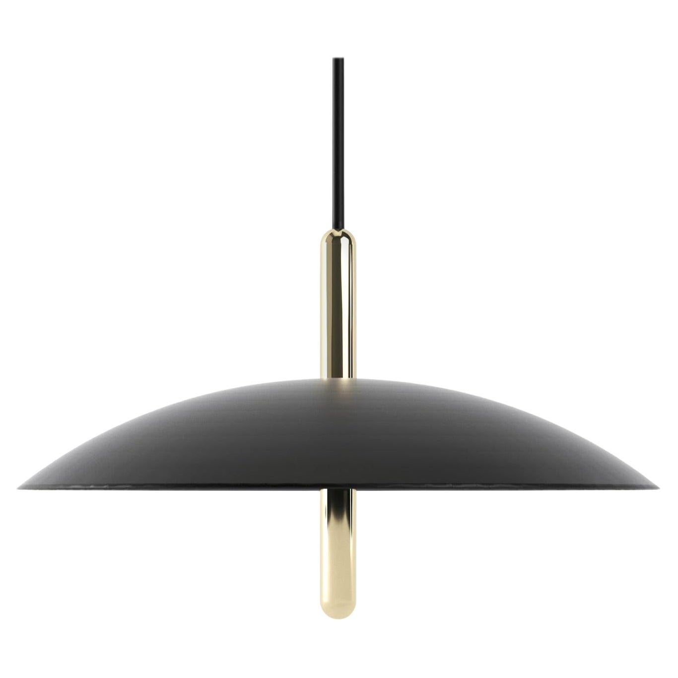 Lampe à suspension Signal de Souda, noire et en laiton, en stock