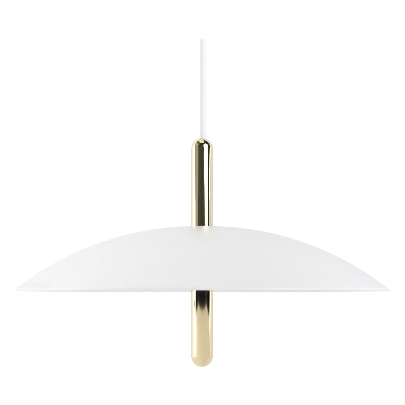 Signal Pendant Light from Souda, White x Brass, in Stock For Sale