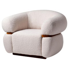 DOOQ Organic Modern Soft and Comfortable Upholstery Armchair Malibu in COM