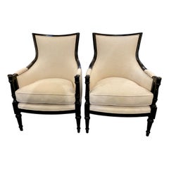 Pair 19th Century Directoire-Style Bergeres