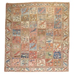Antique Persian Heriz Pictorial Room Size Rug