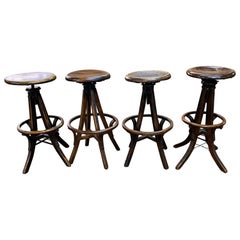 Antique Wooden Drafting Stools