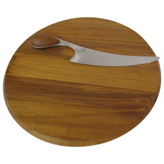 Retro Dansk Lg Knife and Teak Cheese Board by Vivianna Torun Denmark