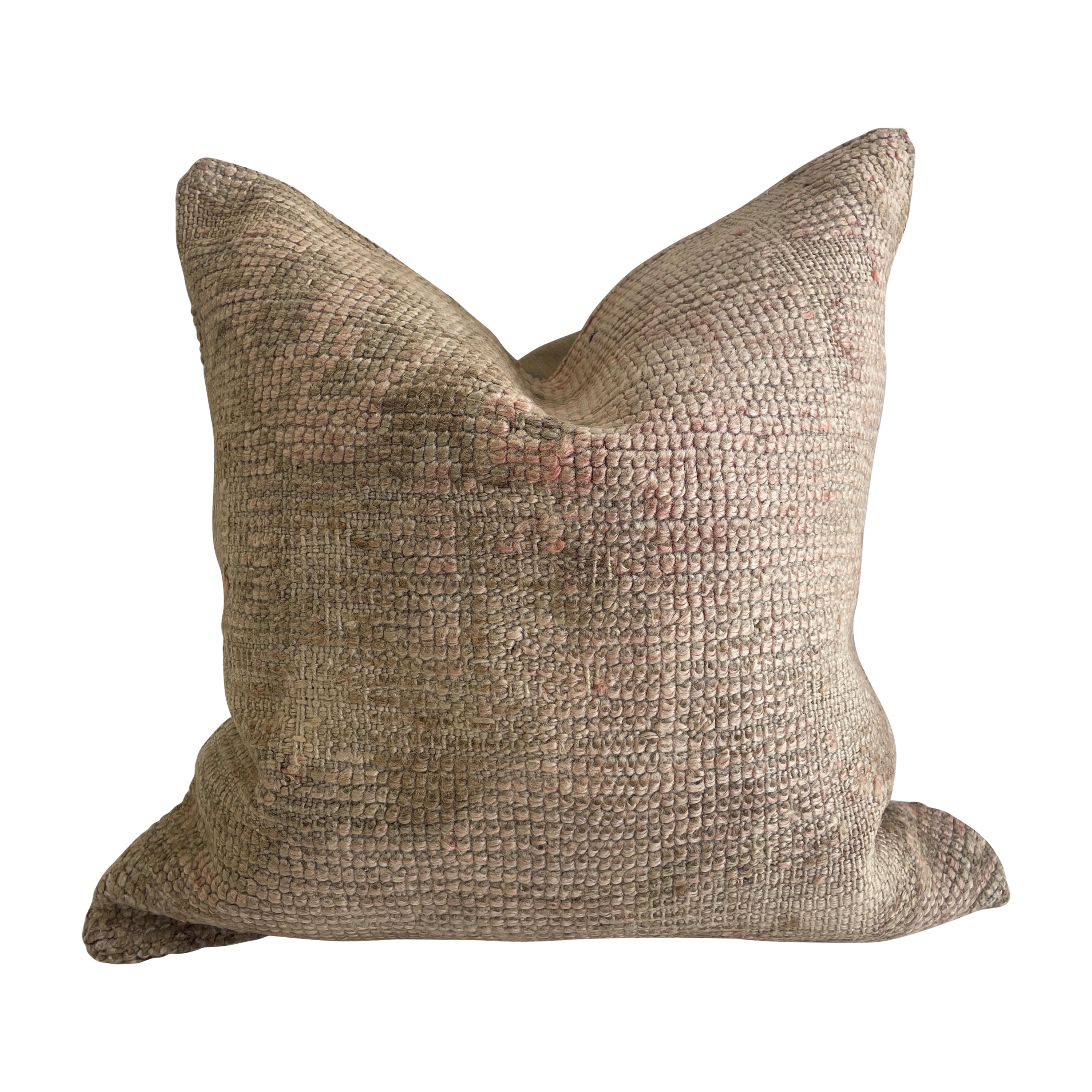 Vintage Custom Made European Grainsack Pillow with Down Feather Insert at 1stDibs