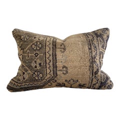Vintage Turkish Rug Wool Lumbar Pillow