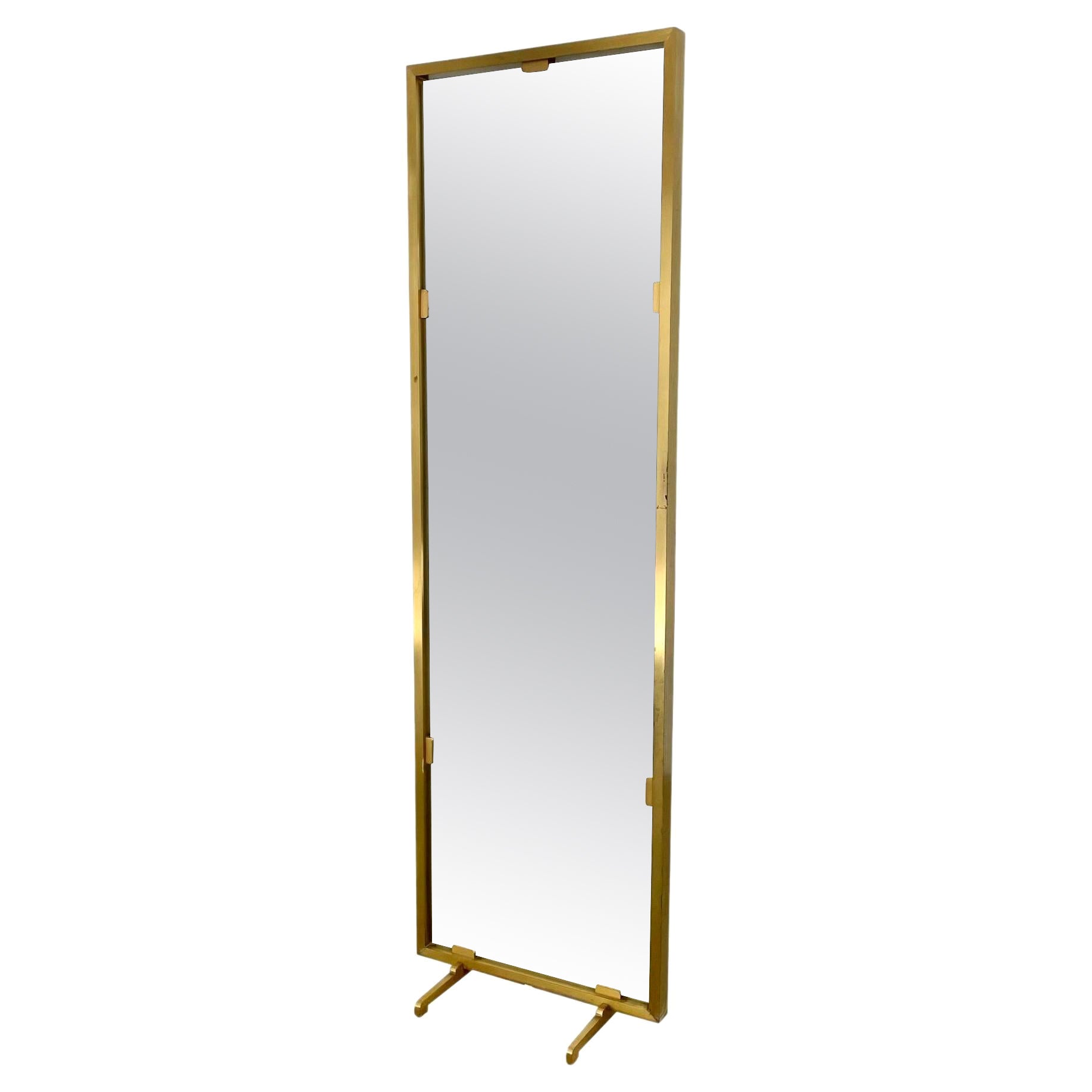 Double Sided Italian Brass Floor Mirror For Sale at 1stDibs how can
