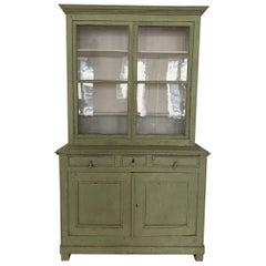 Charming Apple Green Display Cabinet-France, 1920s France