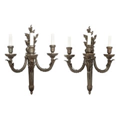 Pair of French Bronze Wall-Lights