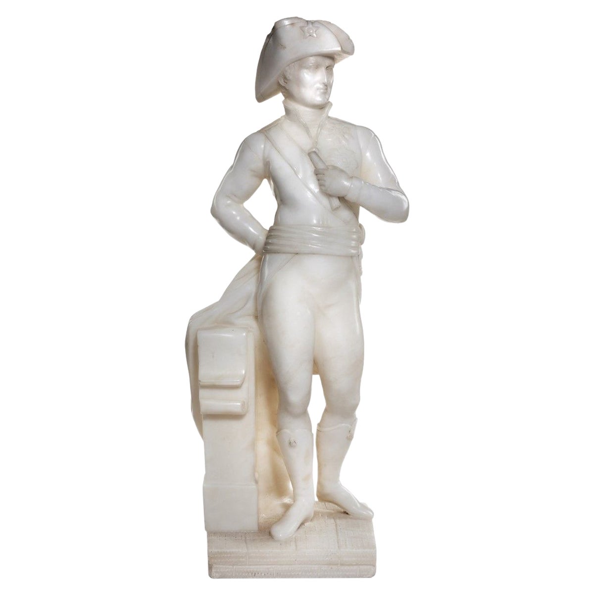 Fine figurine victorienne en albâtre d'Arthur Wellesley, duc de Wellington