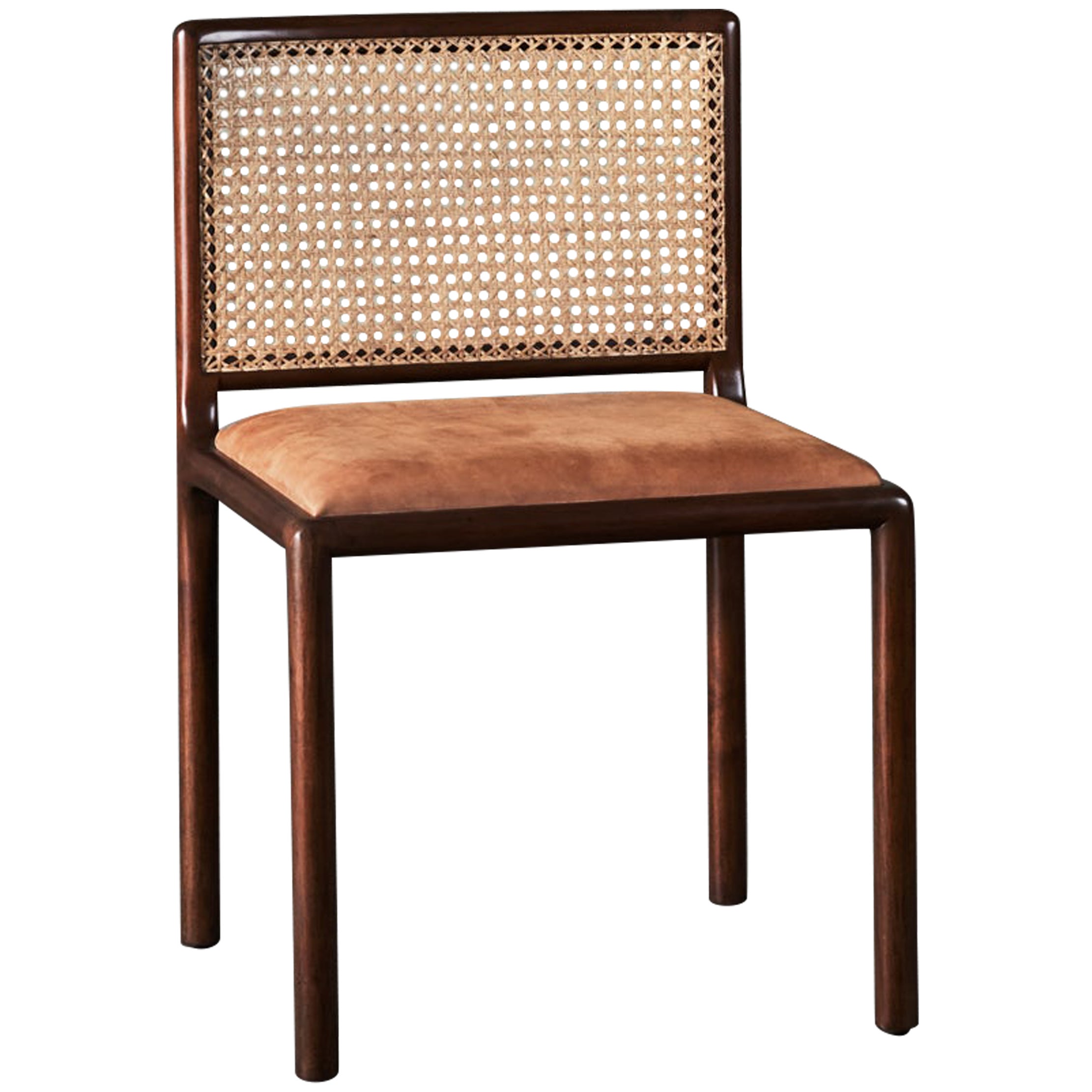 Scandinavian Mesh Chair Cognac Leather by Dusty Deco For Sale at 1stDibs