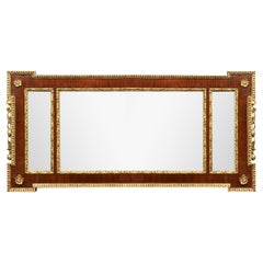 19th Century Parcel-Gilt Mahogany Overmantle Mirror