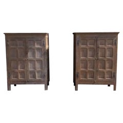 Extremely Rare Pair of 17th Century Oak Cupboards from St John's, Oxford Uni