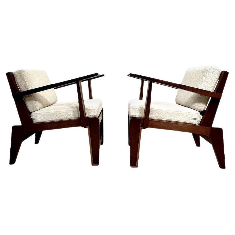 Pair of French Reconstruction Chairs in the Manner of Andre Sornay