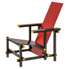 Red Blue Chair by Gerrit Thomas Rietveld for Cassina