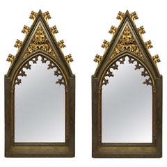 Pair of Large Early 19th Century Gothic Revival Mirrors