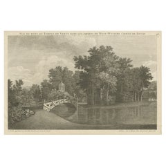 Antique Print of West Wycombe Park in Buckinghamshire, England, c.1785