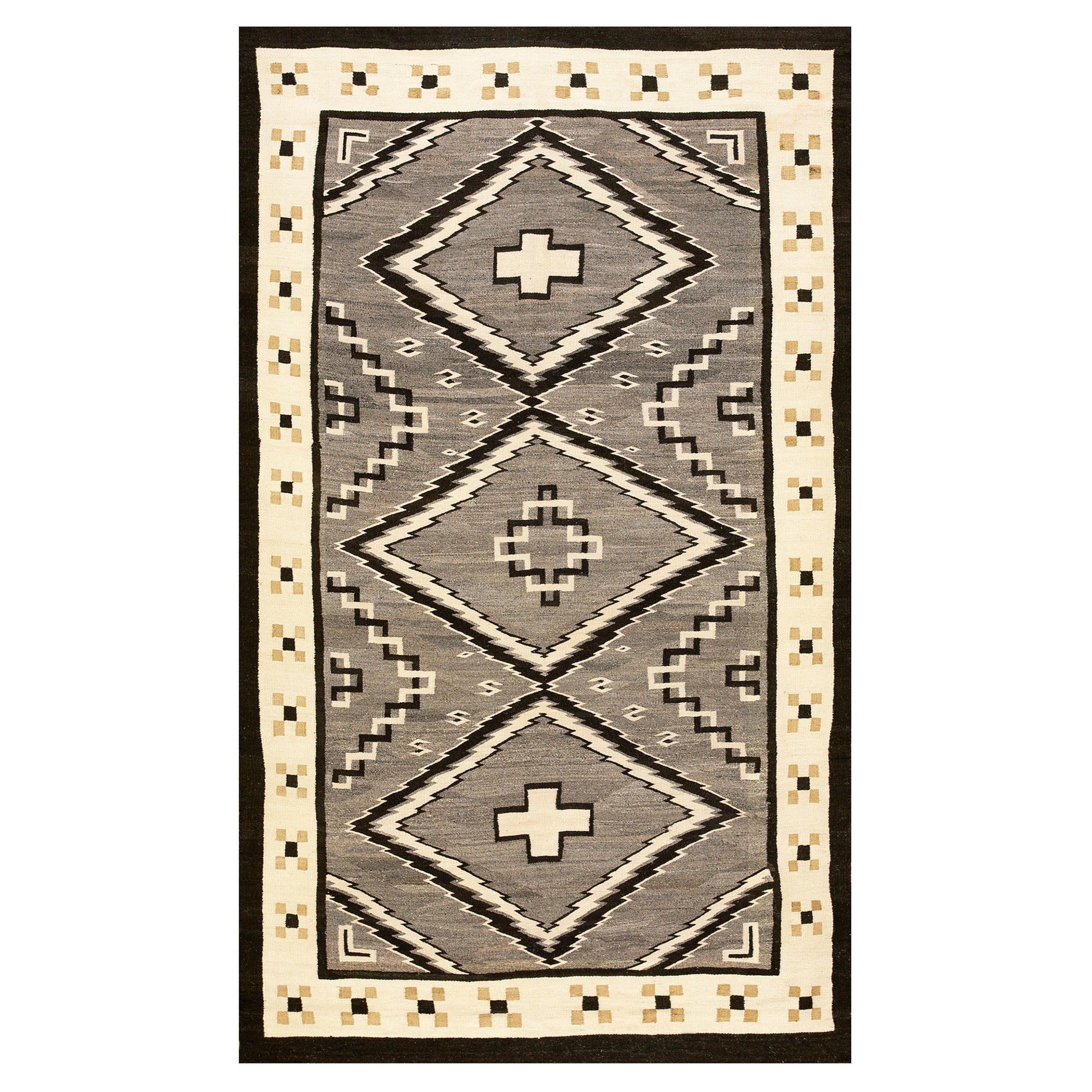 1930s American Navajo Carpet ( 4'8'' x 7'9'' - 142 x 236 ) For Sale