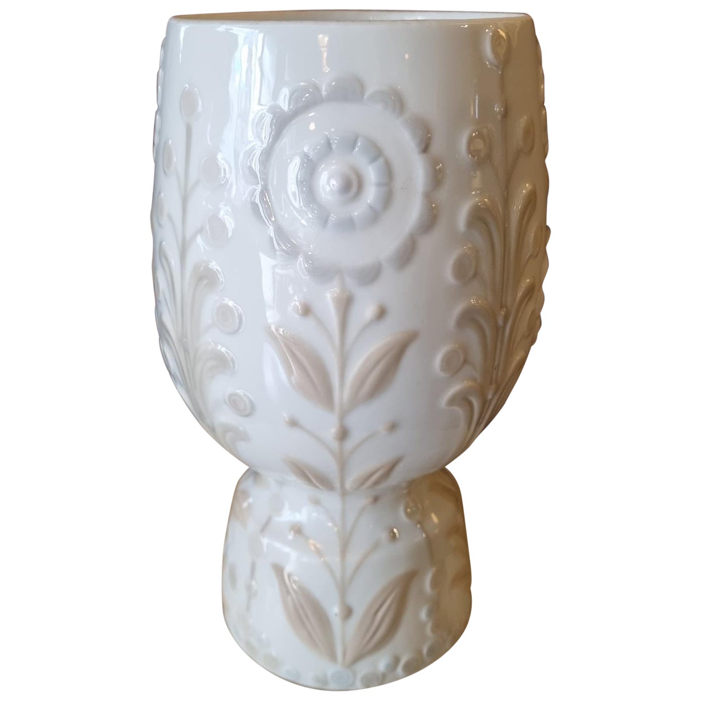 Lladro Porcelain Floral Vase, 1970s