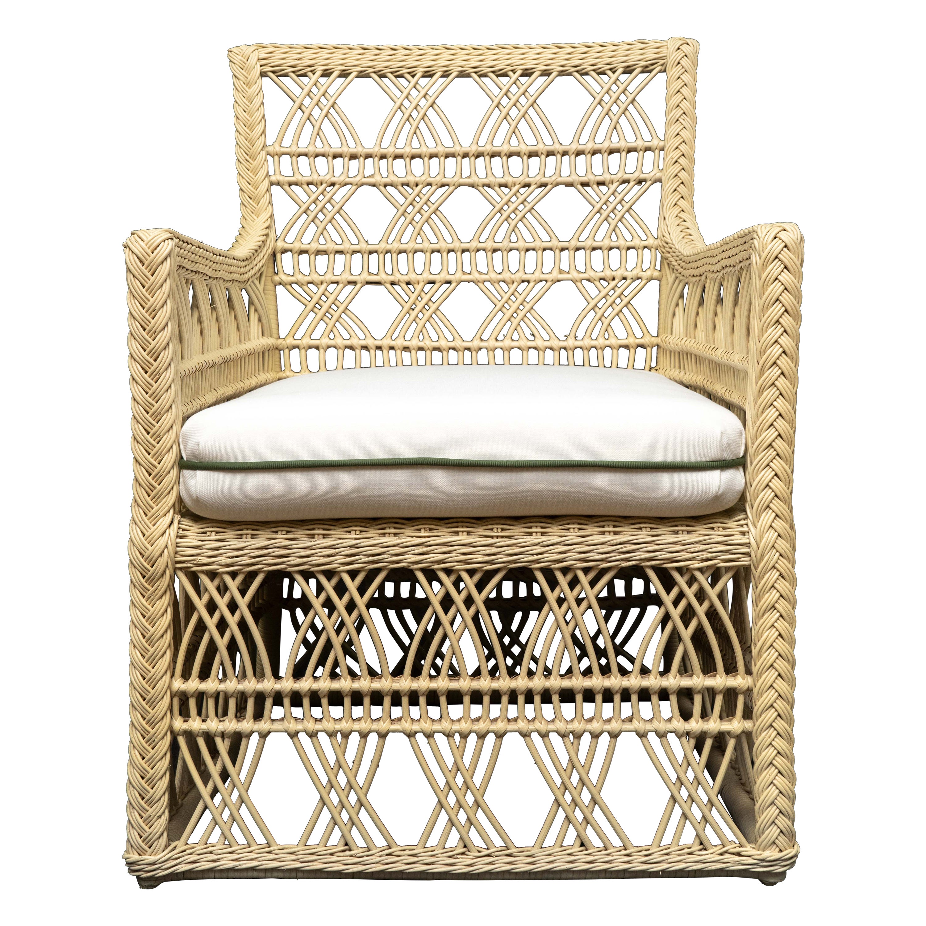 Rattan Trellis Chair For Sale