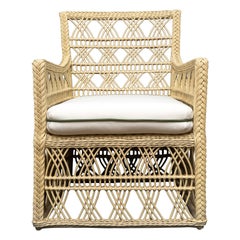 Retro Rattan Trellis Chair