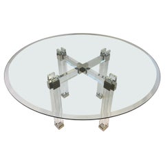 Lucite and Chrome Dining Table by Charles Hollis Jones