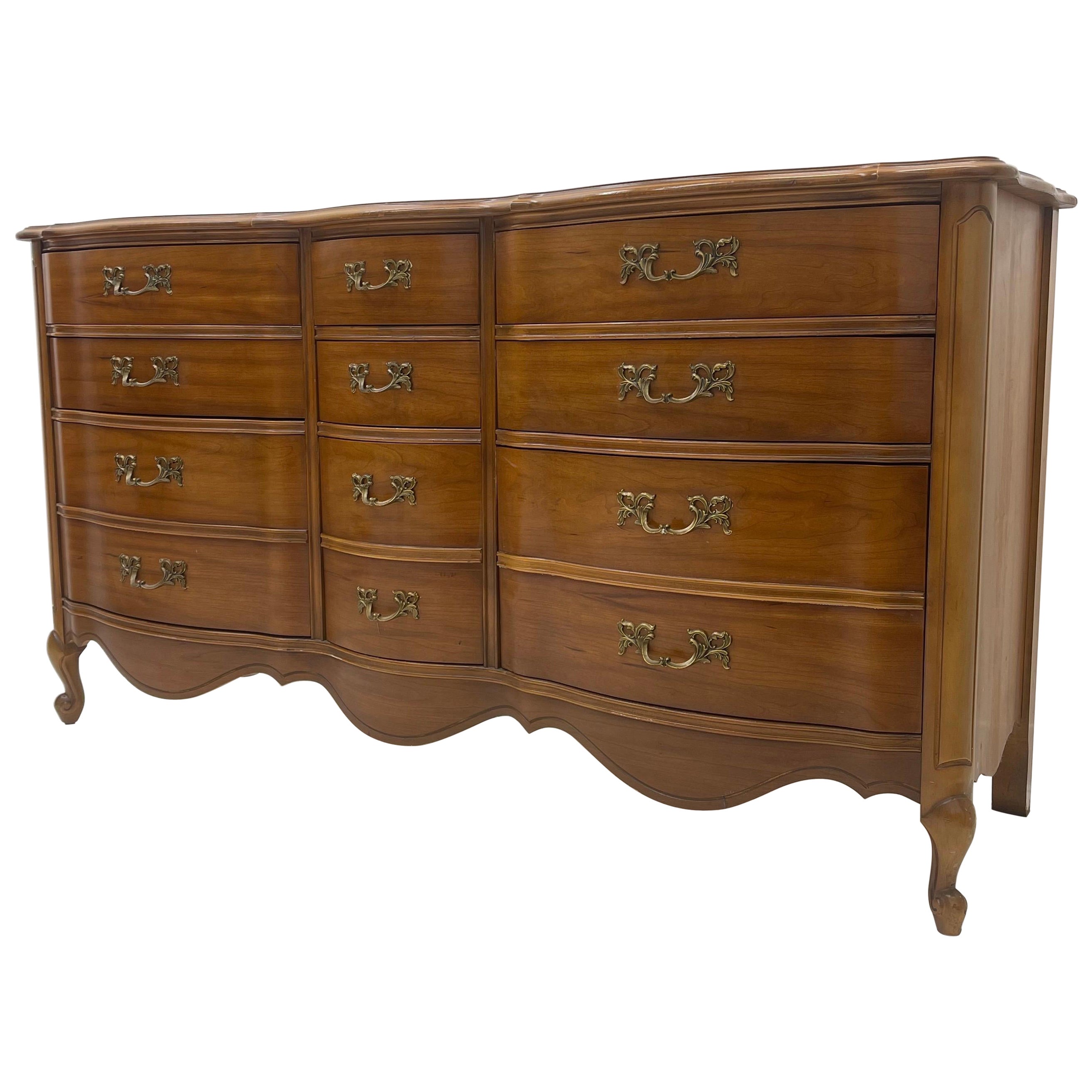 Vintage French Provincial Dresser or Credenza with Dovetailed Drawers