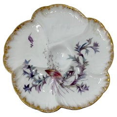 Antique French "Charles Field Haviland" Limoges Porcelain Oyster Plate, Ca. 1890