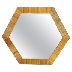 Vintage Italian Bamboo Mirror