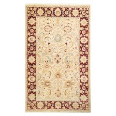 Alfombra tradicional única Hand Made Mogul marfil