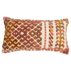 Antique Pillow Cover Made from an Early 20th C. Karakalpak Tent Band, Uzbekistan