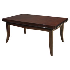 Macassar Ebony French Art Deco Dining Table in the style of Dominique, c. 1940