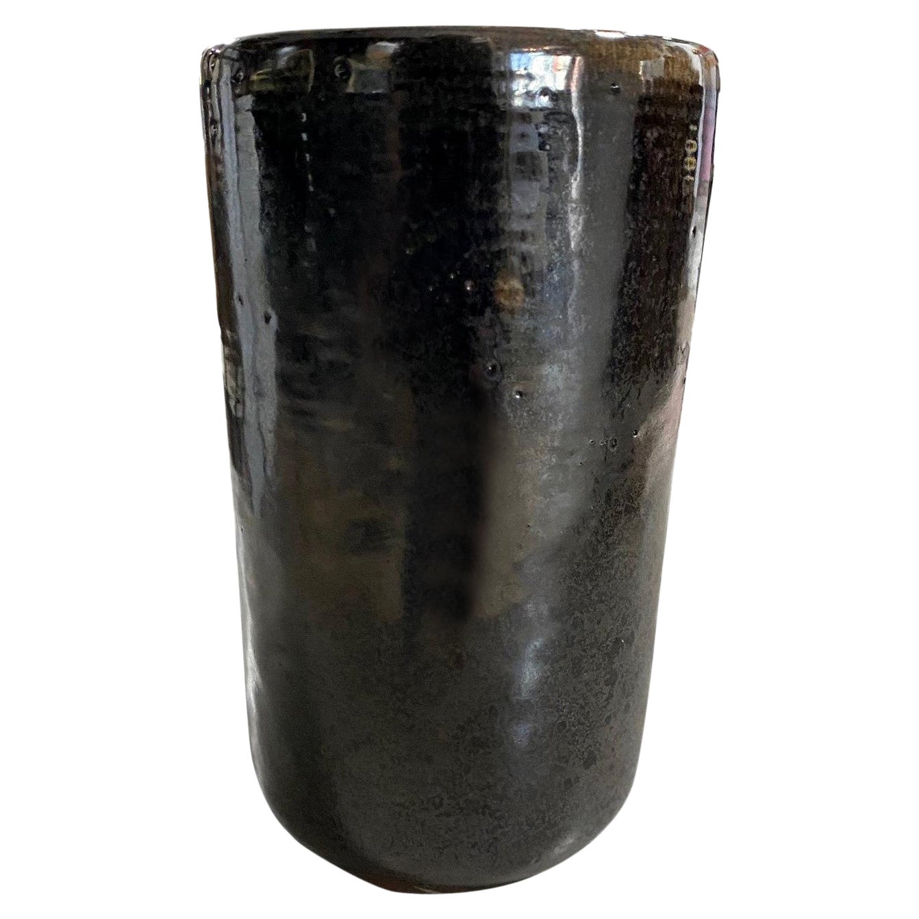 Eugene Deutch Signed Mid-Century Modern Studio Pottery Ceramic Vase, 1950