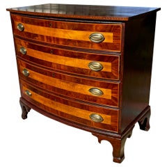American Hepplewhite Bow Front Chest of Drawers