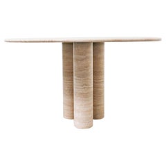 Modern Travertine Dining Table, in Style of Mario Bellini, Italy