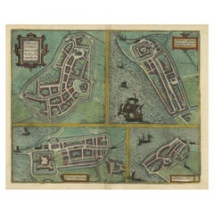 Antique Frisian Cities Bolsward, Stavoren, Harlingen & Hindelopen, The Netherlands, 1598