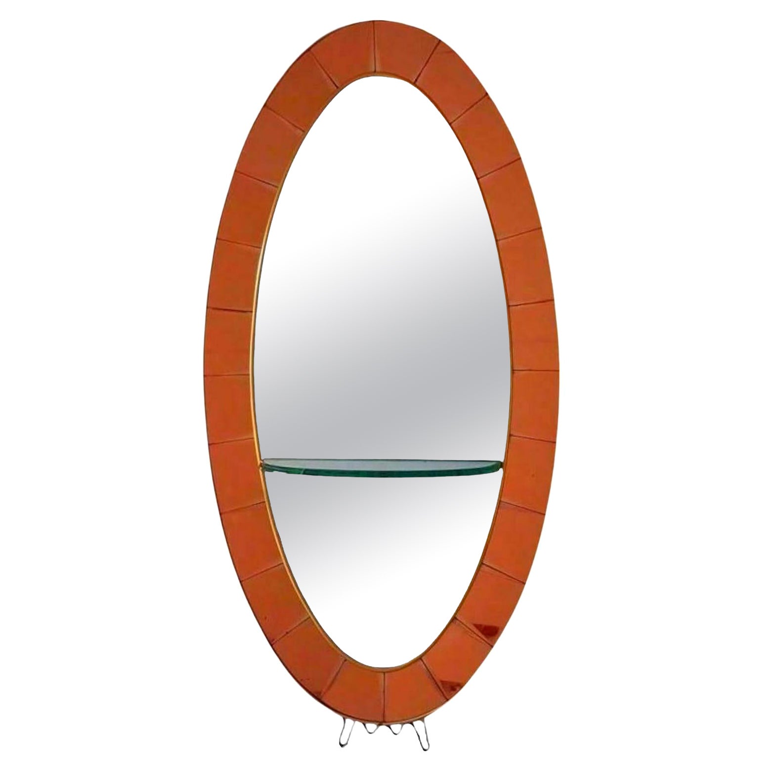 Rare Huge Mirror Produced by Cristal Art <Torni, Made in Italy, 1960s For Sale