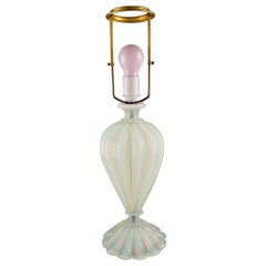 Retro Barovier and Toso, Venice, Large Table Lamp in Mouth Blown Art Glass