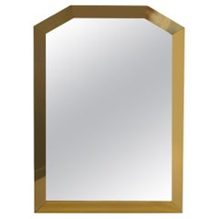 Ello 1980s Arched Brass Framed Mirror Mid Century