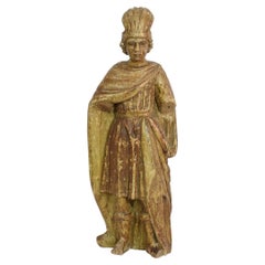 French 18th Century Carved Wooden Saint Statue
