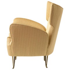 Fauteuil jaune élégant et moderne italien par Isa Bergamo, 1950