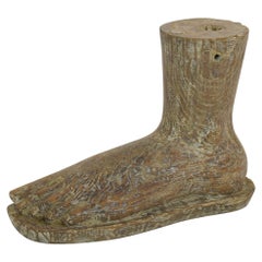 Antique 17th / 18th Century Italian Wooden Foot of a Santos