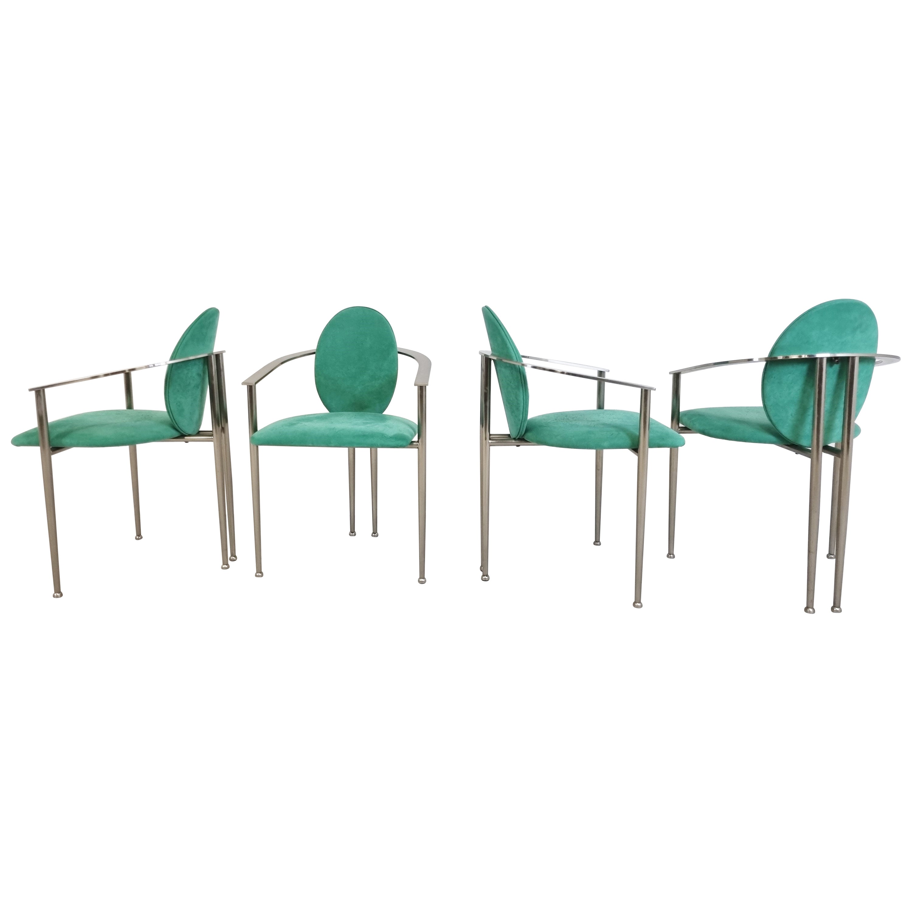 Vintage Dining Chairs by Belgochrom, Set of 4, 1980s