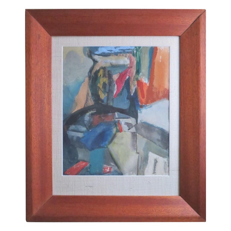  Modern Abstract Painting by Unknown New York Artist 1950s For Sale
