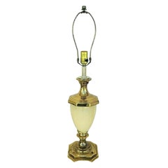 Used Opaline & Brass High-End Table Lamp