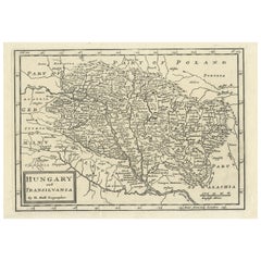 Original Antike Originalkarte Ungarns und Transylvanias „Modern Day Romania“, um 1710