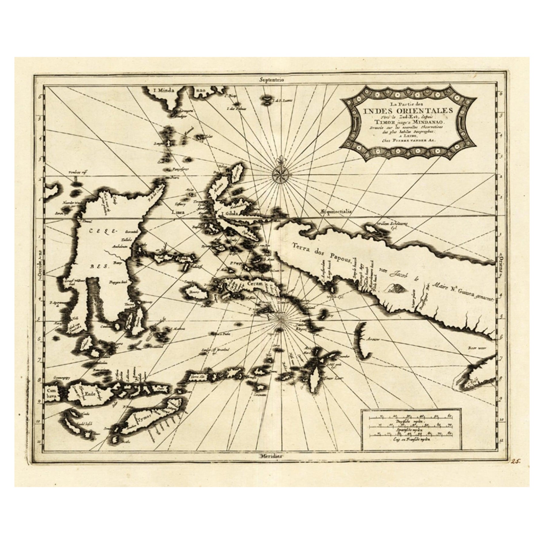 Carte extrêmement rare des Indes orientales vers le sud-est de l'Indonésie, 1725